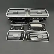 Compatible with VW for Passat B6 B7 for Cc R36 3AD819728 Car Air Conditioning Vent Grille Cover Kit Car Air Conditioning Air Outlet Frame Front Grille Console Vent(Matte 1 Set)