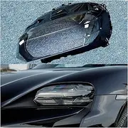 Car Headlight Cover Transparent Lampshade Lamp Case Headlamp Lens Shell Lampcover Compatible for Porsche Taycan 2019-2023 Lampshade Replacement(Left)