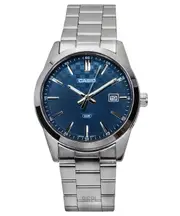 Casio Stainless Steel Blue Dial Japan Mov't Quartz MTP-VD03D-2A2 Mens Watch