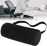 Lumbar Support Roll Memory Foam Lumbar Roll Pillow Ergonomic Lower Back Support Roll Pillow with Removable Washable Cover Back Roll Pillow with Elastic Strap 11 inch Length for Chair
