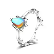 3PCS Copper Woman Fashion Jewelry Heart Ring Size Adjustable Open Ring