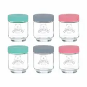 Kilner Kids 6pc Glass Jar Canister Baby Food Storage Set W/ Lid 190ml