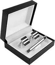 [KUHBDIE] French Cufflink Tie Clip Set with Metal Cuff Buttons
