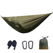 Outdoor Portable Hammock with Mosquito Net Hanging Hammock Tree Straps Swing Bed