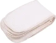 Pack of 10 Baby Nappies, Cotton, Soft, Breathable, Good Water Absorption, Reusable Nappy Liners, Cloth Nappies Insert