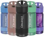 The Coldest Kids Water Bottle Straw Lid Insulated Stainless Steel- 14oz Flask