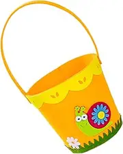 Alipis Easter Handheld Non Woven Fabric Basket Cartoon Design Storage Basket for Eggs and Versatile Decoration for Home Office and Festivities