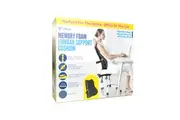 Vistara Memory Foam Adjustable Lumbar Support Anti Slip Cushion 41x45cm Black
