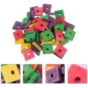 50 Pcs Parrot Chewing Toy Bird Puzzle Colorful for Birdcage Toys