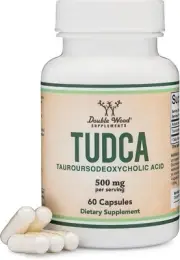 TUDCA Bile Salts Liver Support Supplement, 500mg Servings, free Ship - Pack of 5