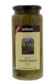 Krinos Premium Grape Leaves in Vinegar Brine, 16oz Glass Jar – Perfect for Do...