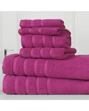 Bibb Home 6pc Zero Twist Egyptian Cotton Towel Set