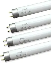 4pack 24 inch BL T8 F18W Fluorescent Black Light Blue Tube,2 ft 350BL Replacement TL-D 18W Actinic Bulb, G13 Base Bi-pin