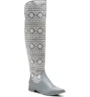 $298 - Free People Bren Slouch Crochet Tall Boot in Calm Waters Size 8.5 (38.5)