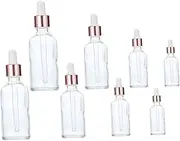 FOMIYES 8Pcs Portable Glass Dropper Bottles Essential Oil Containers for Travel Leak Design for Perfume and Aromatherapy Liquids