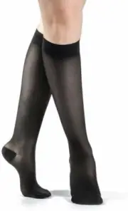 Sigvaris 782CLSW99 Eversheer Medical Compression Knee-Hi Size LS 20-30mmHg BLACK