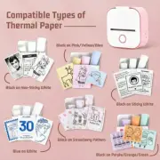 3 Rolls Self-Adhesive Thermal Sticker Paper for Phomemo T02 Bluetooth Printer