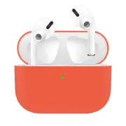 3PC Silicone Earphone Case For Airpods Pro Shockproof Cases For Apple Bluetooth Headset Protective Cover Apricot peach