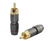 2pcs Hi End RCA Male Plug Adapter Audio Phono Gold Plated Solder Connector Wv...