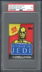 1983 Topps Star Wars - Return of the Jedi Series 2 Wax Pack - C-3PO PSA 7