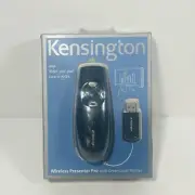 Kensington Wireless Presenter Pro with Green Laser Pointer Class 2 Black 72353