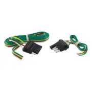 CURT 4-Way Flat Connector Plug & Socket with 12" & 48" Wires 58355