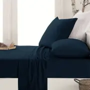 Ardor Micro Flannel Sheet Set Navy King