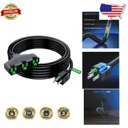 ETL Listed 10/3 Outdoor Extension Cord - 25ft with 3 Outlets for Durability