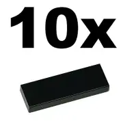 NEW LEGO - TILES - 1 x 3 - Black Tile x 10 - 1x3 smooth flat tiler