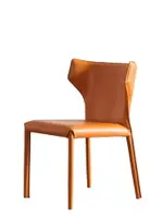 馬鞍皮餐椅 現代北歐 極簡 餐廳 椅子 書房單椅 咖啡椅 √需要自行組裝 不可超取取貨●