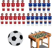 Table Soccer Players Set - Resin Table Guys Soccer Player Figures,Creative Football Figures Accessories for Fans, Kids, Adults, Boyfriends