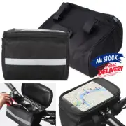 Bicycle Handlebar Basket Front Pannier Tube Bike Bag Waterproof Reflective