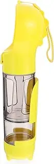 HOMOBABE Dog Cat Water Fountain Crate Water Bowl Mug Food Cup Non para Container Mat Feeding Feeder Supply Pet Water Fountain Pet Bowl Portable Pet Water Bowl Bottled Yellow