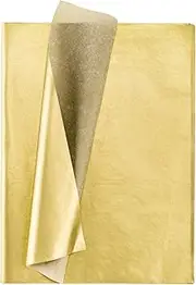 Whaline Gold Tissue Paper Bulk 100 Sheets Metallic Gift Wrapping Paper Gold Gift Wrap Tissue Paper for DIY Crafts Wedding Birthday Showers Christmas Arts Craft Party Favor Decoration