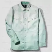Rare Limited Burton Mine77 Gore Windstopper Snap Shirt Granite Green Faded Plaid