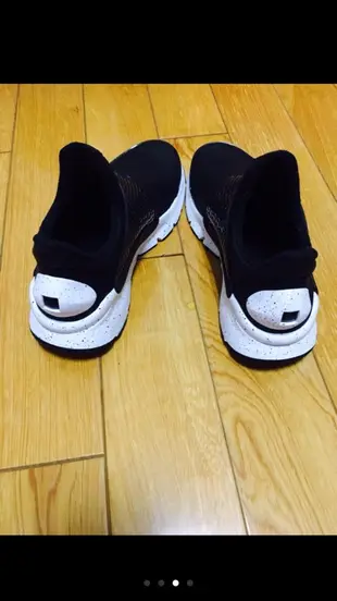 NIKE WMNS sock dart 24號 黑色 皮革