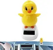 Solar Powered Dancing Chick, Solar Dancing Figurines, Solar Powered Dancing Toys, Cartoon Chick Ornaments Figures Bobble Head for Car Dashboard, Small Bobble Dancer