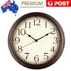 Wall Clock Quartz Round 12" Wall Clock Silent Non-Ticking Home Battery Operated