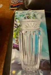 New In Original Box Cristal D'Arques 24% Crystal Vase, Carthage, Leaded Glass