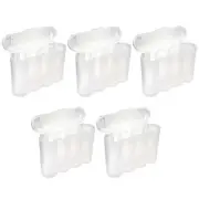 Five 5 EBC Battery AA AAA Clear Plastic Battery Storage Case Holder Box USA Ship