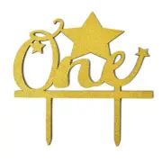 Baby's First Birthday One Glitter Cake Topper, 6-inch