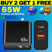 65w Super Fast Type C Wall Charger Qualcomm Quick Charge 3.0 With Usb A Au Plug