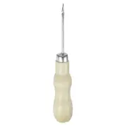 Handwork Sewing Awl Double Gourd Hook Head Leather Punch Hole Tool, Log Color