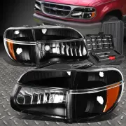 FOR 95-01 FORD EXPLORER BLACK AMBER SIDE TURN HEADLIGHT BUMPER LAMPS+TOOL SET (for: Ford)