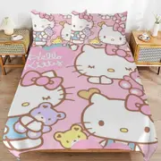 a1242 Hello Kitty Duvet Cover Set, 3 Piece Bedding Set 86x70" Double Sided Printing Decorative Comforter Cover Set (1 Duvet Cover + 2 Pillow Shams)" j