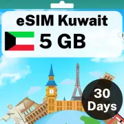 eSIM Kuwait - 5 GB - 30 Days - Travel eSIM | QR code activation