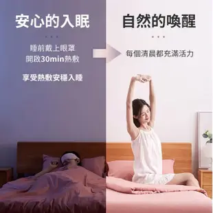 【ANTIAN】USB石墨烯熱敷助眠蒸汽眼罩 三檔恆溫 天使翅膀護眼溫感眼罩 遮光眼罩