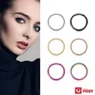 2PCS Hinged Hoops Ear Nose Rings Titanium Septum Body Piercing Jewellery