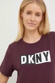 NWT DKNY Logo T-Shirt Currant M