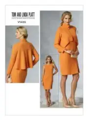 Vogue Sewing Pattern 1435, Tom and Linda Platt, Dress, Jacket, Size 6 - 14 Uncut